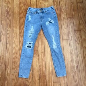 TRUE RELIGION Women’s Jennie Curvy High Rise Super Skinny Jeans